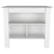 Tuhome Cala Kitchen Island, Four Legs, Three Shelves, White/Ibiza Marble ABZ6539 - alternate 2